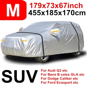 

455cm 179 inch 210T Polyester SUV Car Cover Water Rain Proof Protector Uv Sun Snow Resistant Full Covers D40