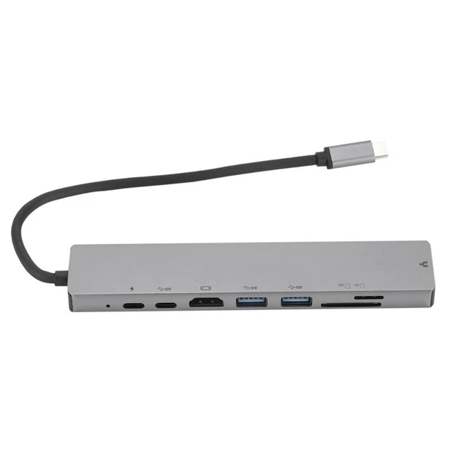 8 in 1 Usb C Hub Hdmi 4K Usb Hub To Gigabit Ethernet Rj45 Lan Adapter for Macbook Pro Thunderbolt 2 Usb-C Charger Port Si - AliExpress