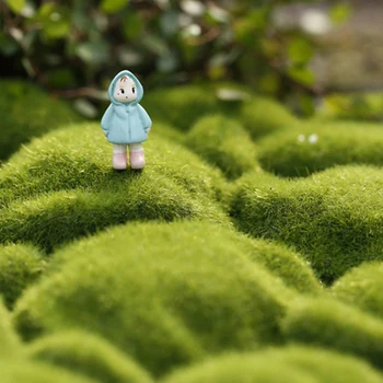

Indoor Green Artificial Lawns Turf Stone Shape Moss Grass Mat For Home Balcony Decoration High Quality