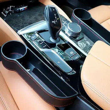 

Car Seat Crevice Storage Box Slot Multi-function Organizer Cup Car Car Storage Holder Interior Car Accessories Quilted D8W7