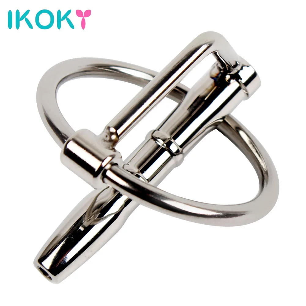 IKOKY Stainless Steel Urethral dilators Catheters Masturbator Sex Sounds Sex toys For men Penis plug