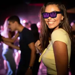 Горячие Волшебные Bluetooth светодиодные очки для вечеринок приложение управление светящиеся очки EMD DJ электрические слоги очки для вечеринки