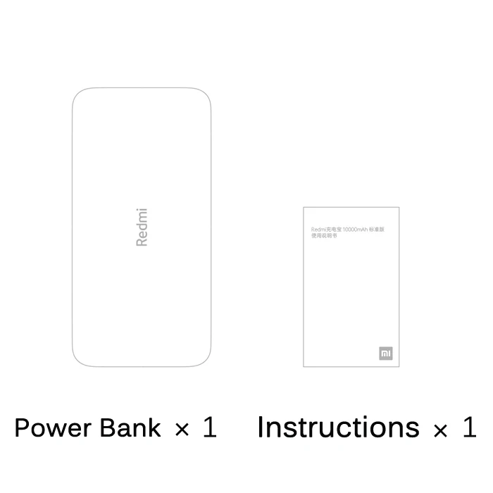 Оригинальный внешний аккумулятор Xiaomi Redmi портативное зарядное устройство