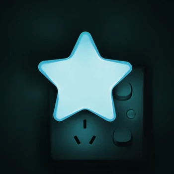 

1PCS LED Sensor Control Night Light Mini Star LED Night Light With EU/US Plug for Dark Night Baby Sleeping Light Bedside Lamps