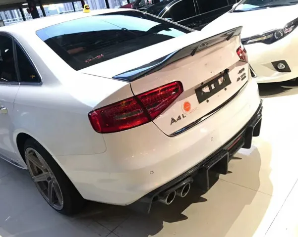 Подходит для Audi A4l S4 Задний спойлер крыло R стиль спойлер багажника губы крыло из углеродного волокна Sportback 4 двери 2009