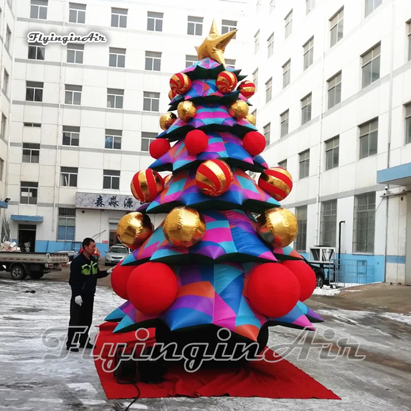 5m inflatable christmas tree with ornaments2