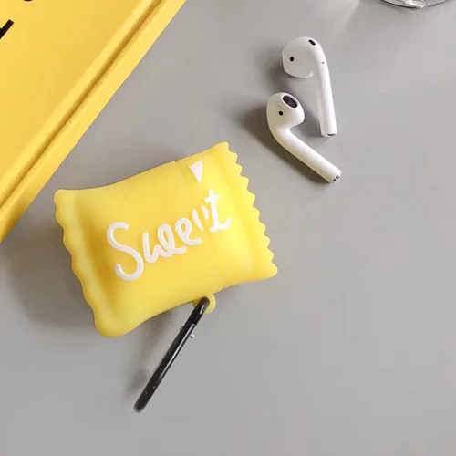 Роскошные аксессуары светящиеся bluetooth-наушники для iphone Airpods чехол Модный мягкий силиконовый чехол - Цвет: Yellow