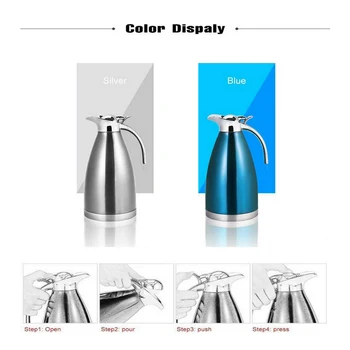 

Double Wall Vacuum Insulated Coffee Tea Pot Stainless Steel Thermal Jug Thermoss
