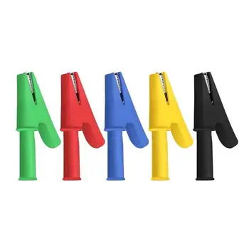 

The latest 5 PCS Full Insulated Crocodile Alligator Clips With 4mm Socket Banana Jack Banana Polychromatic optional