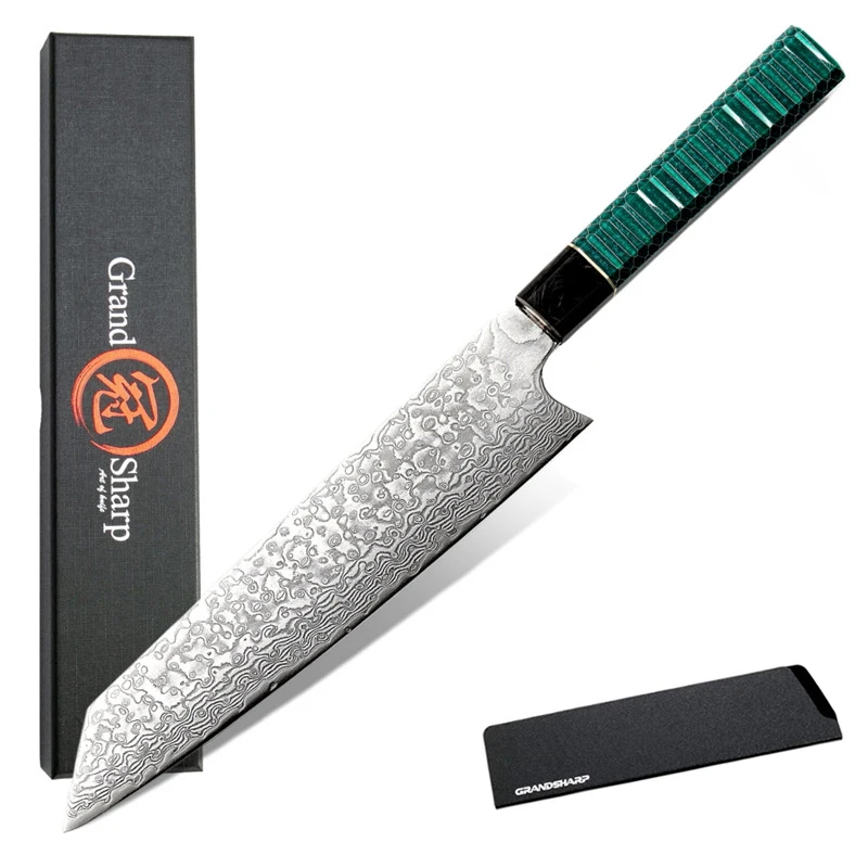 

Grandsharp 8.2 Inch Damascus Chef Knife VG10 Japanese Damascus Steel Slicing Cooking Tools Kiritsuke Kitchen Knives Premium