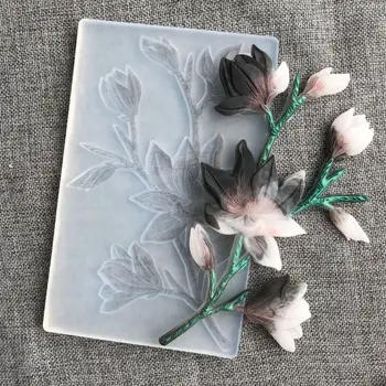 

Cherry Blossoms Tulips Flower DIY UV Resin Mold Jewelry Silicone Floral Molds Chocolate Party Cake Decor Art Craft Tools