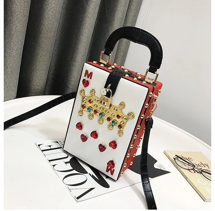 Unua amo Luxury Women Shoulder Bags Diamond Crown Flower Buckle PU Learher Box Style Party Bag For Ladies Mini Messenger Bag