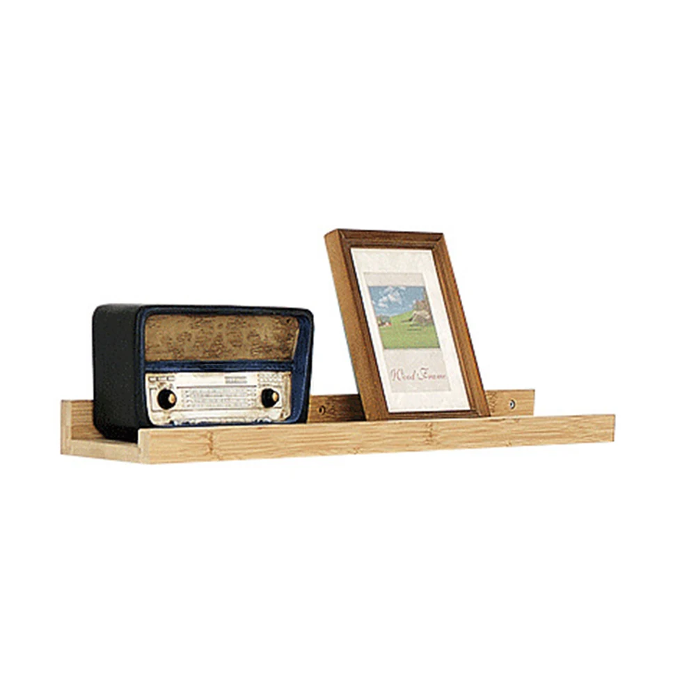 Hanging Home Decor Picture Ledge Living Room Bamboo Floating Organization Eco-friendly Books Wall Shelf Storage Holders Display