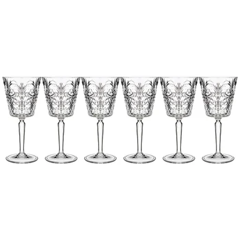 

Tattoo Glasses Set for Wine, 6 pcs 270ml Height = 19.5 cm. Kitchen supplies