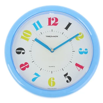 

Round wall clock "Colored numbers", d = 24.5 cm, blue frame