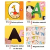 Montessori Wooden 26Pcs Magnetic English Letters Board Game Alphabets Languages Learning Book Educational Toy for Children Gifts 5