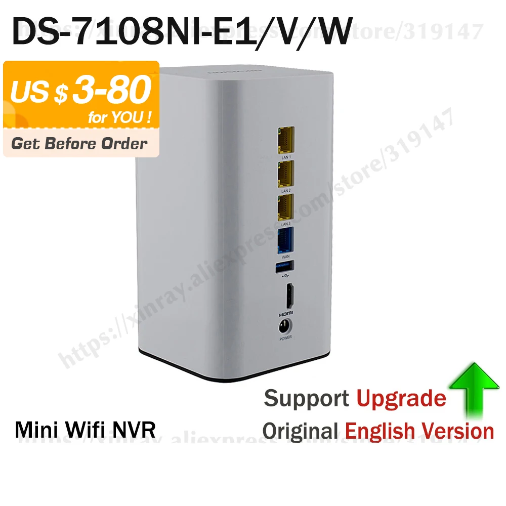 HIK WIFI NVR DS 7108NI E1/V/W 8CH со встроенным маршрутизатором поддержка третьей части