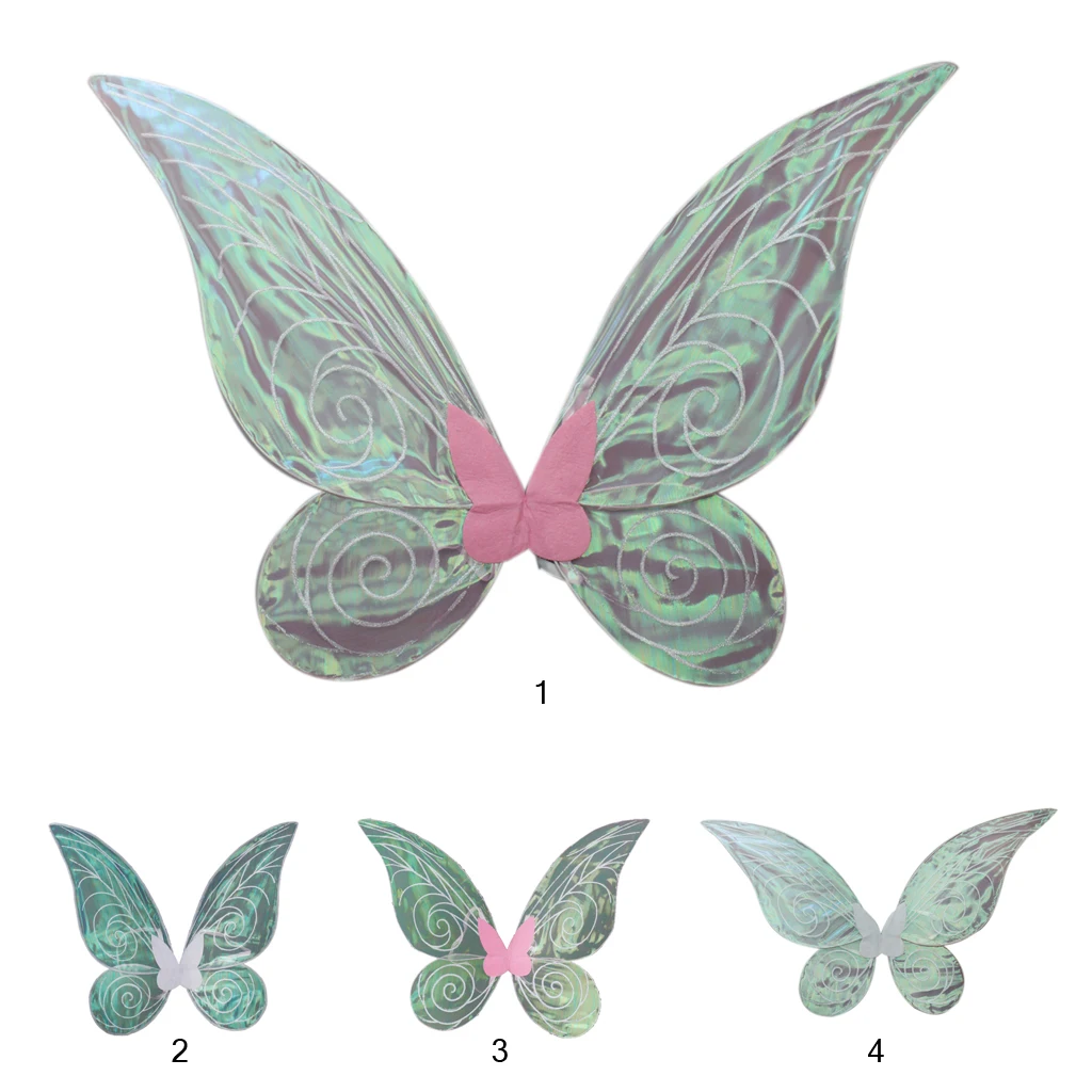 Adult / Kids Shiny Color Changing Butterfly Angel Fairy Wing Party Fancy Dress