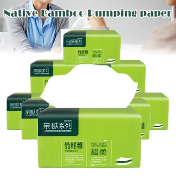 

2 Packs Strong Soft 4-Ply Toilet Paper Bath Tissue Bamboo Skin-friendly Paper Towel for Home New WH998