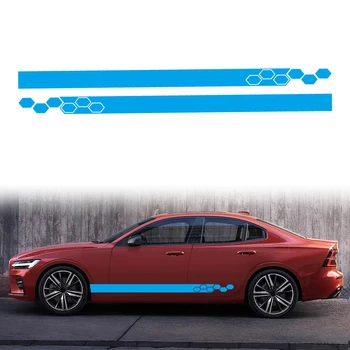 

Car Stickers Side Door Skirt Vinyl Wrap Racing Decals For Golf 4 5 6 7 MK3 MK4 Exterior Accessories Car Sticker Auto Parts