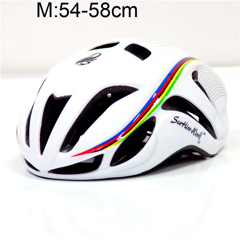 swwhite rainbow M Взрослый чехол для велосипедного шлема cascos ciclismo mtb Capaceta Bicicleta дорожный велосипедный шлем Casco bici велосипедный шлем - Цвет: swwhite rainbow M