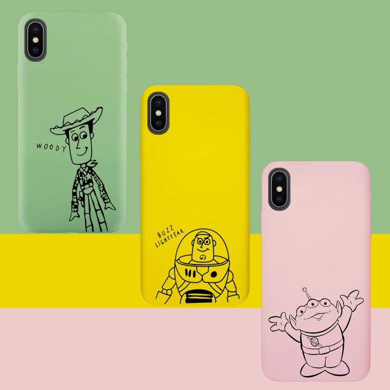 

Toy Story Buzz Woody Alien Case for iPhone 11 X XR Xs Max 8 7 6 Plus 6S 5S SE Silicone Cute Cartoon Phone Cover Soft Coque Bag