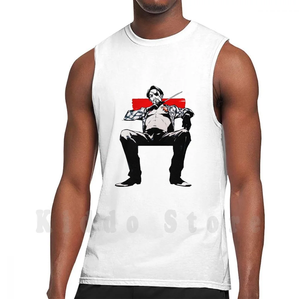 Goro Majima Yakuza 0 1 2 3 4 5 Kiwami Dead Souls Sticker Canotte Canottiera 100% Giochi Di Cotone Goro Yakuza Gioco Mad