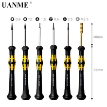 UANME 6 in 1 Precision Magnetic Screwdriver Set Cross Hex Pentalobe Y-Tip for iPhone 7 Opening Repair Tools Kit DIY Tools Set