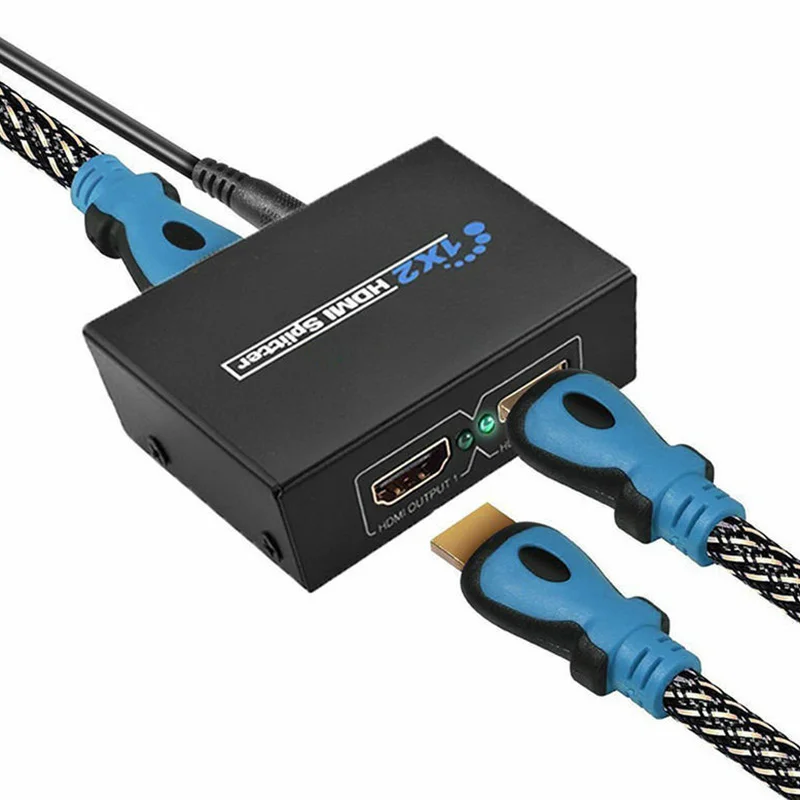 Металлический черный Full HD HDMI сплиттер ретранслятор усилитель 3D 1080P 4K переключатель коробка набор