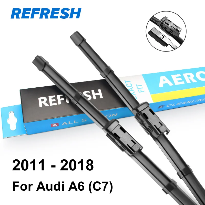 Обновляемые стеклоочистители для Audi A6 C5/C6/C7 подходящий крючок/слайдер/коготь/кнопочные ручки модель года от 1997 до - Цвет: 2011 - 2018 ( C7 )