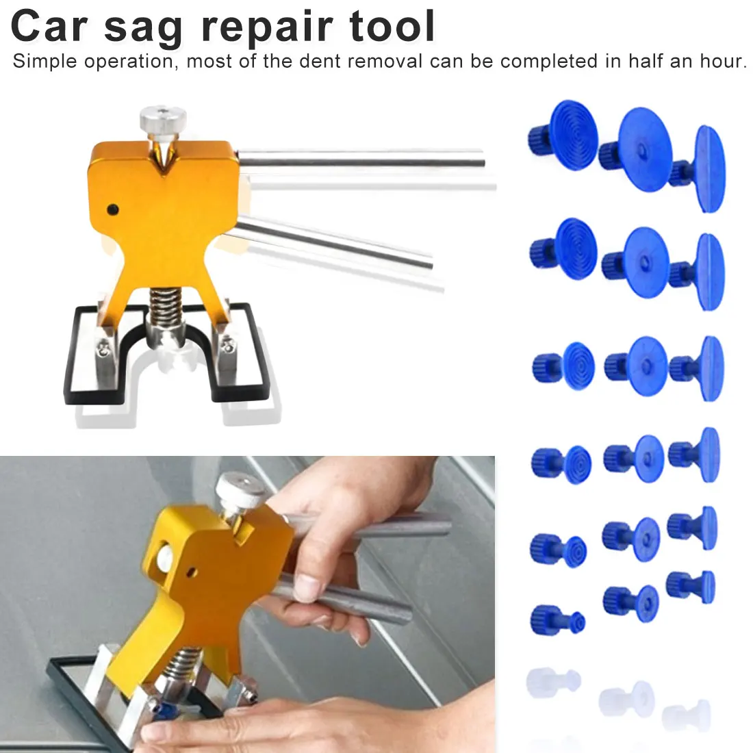 

Car Dent Lifter Puller Paintless Dent Repair Tools Set PDR Dent Lifter Hail Repair Dent Removal PDR Tools Hand Tool Sets