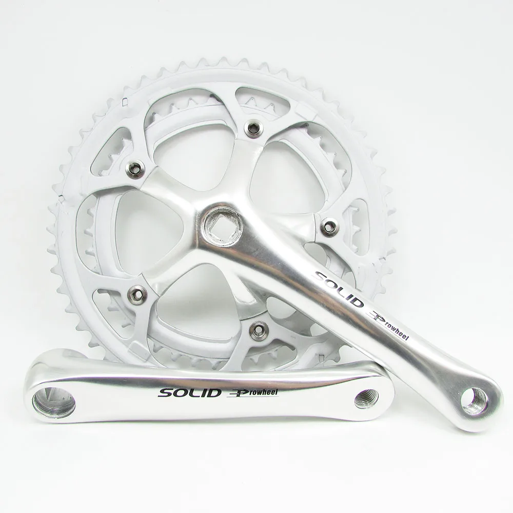 Najtaniej PROWHEEL 7 8 9 prędkości rower szosowy crankest tarczy 52 42T 130BCD ze stopu aluminium ze stopu aluminium czworokątny otwór rower składany koło łańcuchowe korby