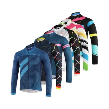 

Arsuxeo Spring And Autumn Printed Breathable Sweat Mountain Bike Bicycle Clothing Riding Clothes Long-sleeved Upper Garment Z9 C