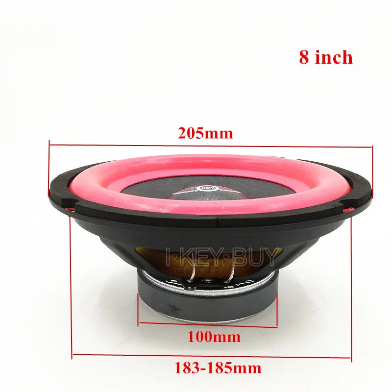 8-Inch New Ultra-thin 1000w 4 ohm Speaker Passive Cabinet Wooden Box Square MDF Felt Car Modified Subwoofer