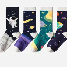 Новые космические носки на осень и зиму; Индивидуальные женские носки с планетой
