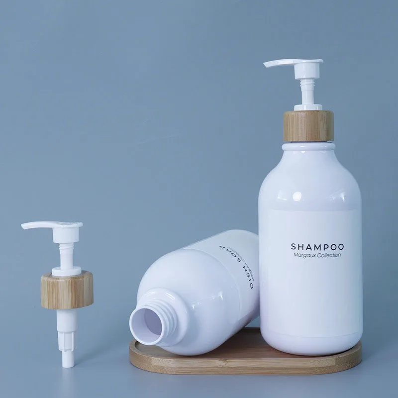 Pump Shampoo Bottle Lotion Dispenser White Elegant Durable Healthy for Soap Shampoo Storage Bottles Jars 500ml Storage Container