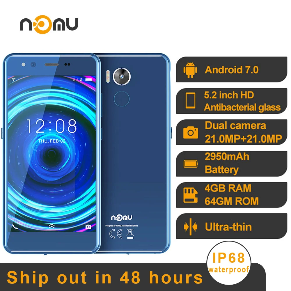 Смартфон Nomu M8 на android 7 0 8 ядерный процессор MTK6750T экран 5 2 дюйма 4 Гб + 64 ГБ|Смартфоны|