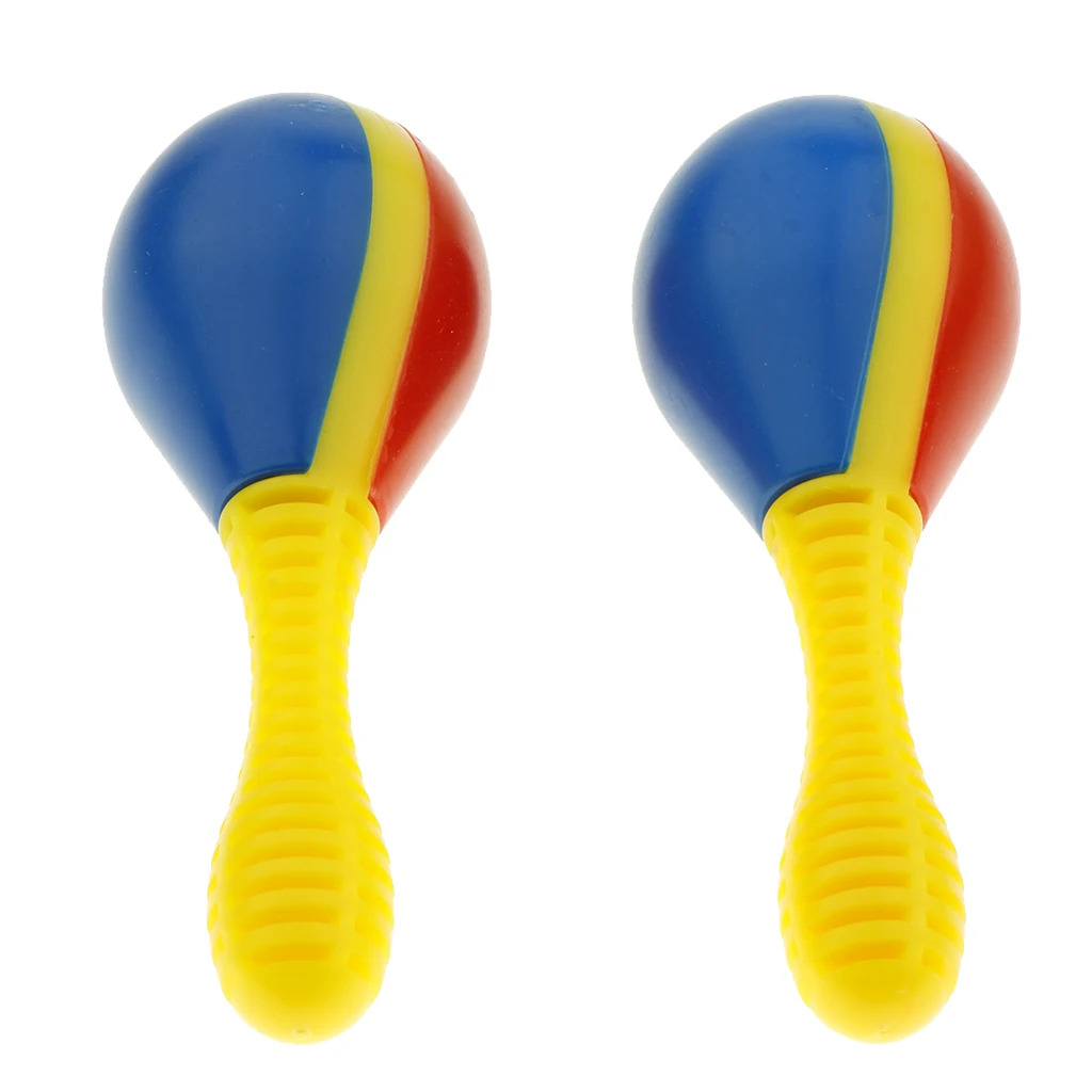 2pcs Plastic Maraca Sand Hammer Egg Shakers Percussion Instrument Gift Hand Shaker for Early Childhood Educational Toys