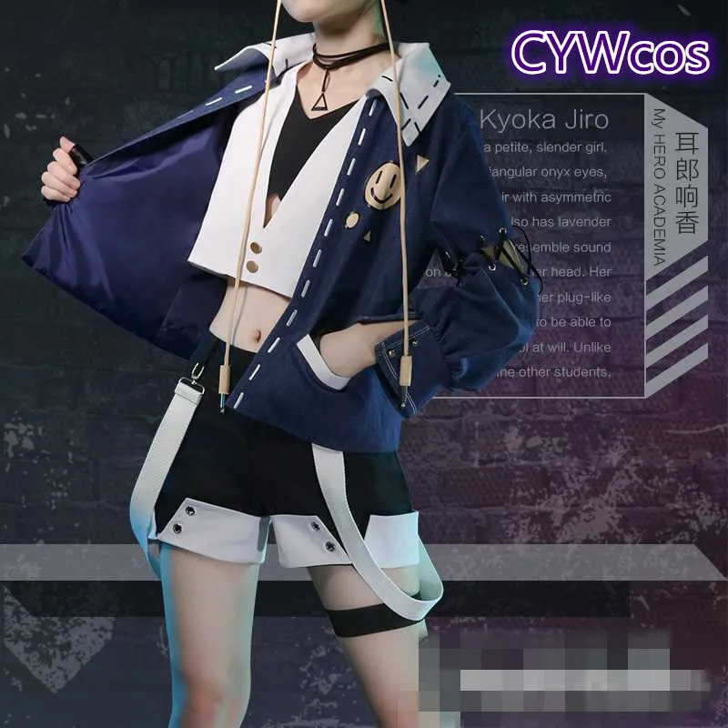 

In stock! Sale!! My Hero Academia Anime Jiro Kyoka Cosplay Costume Fashion Costumes Daliy Suits