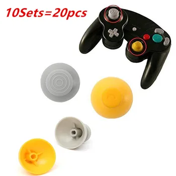 

20pcs 10 Sets Replacement Joystick Thumb Stick Cap Yellow Gray Worn Out Analog Cap For NGC Gamecube gamecube GC controller