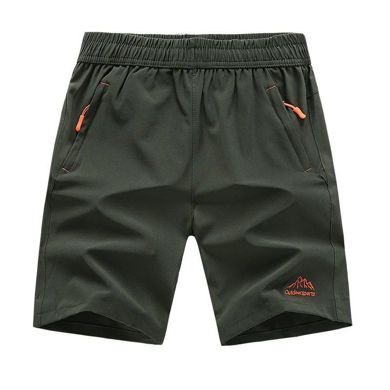 Новинка, мужские повседневные быстросохнущие спортивные штаны, облегающие, корейский стиль, стильные, эластичные, с эластичной талией, пляжные шорты, мужские шорты