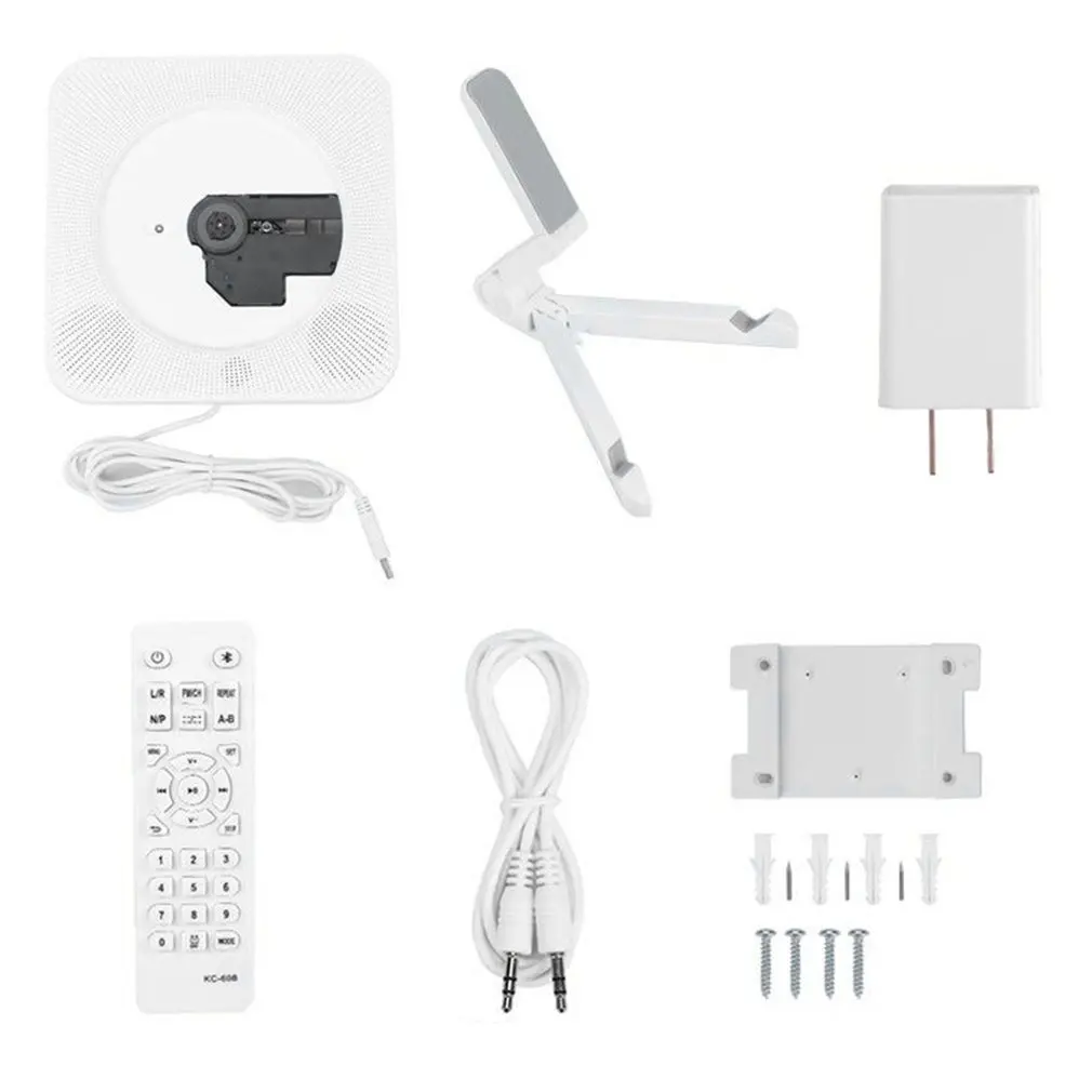 

Cd Player Wall Mounted Music Players With Remote Control 3.5Mm Headphone Jack Usb Adapter Support Fm Radio Mp3