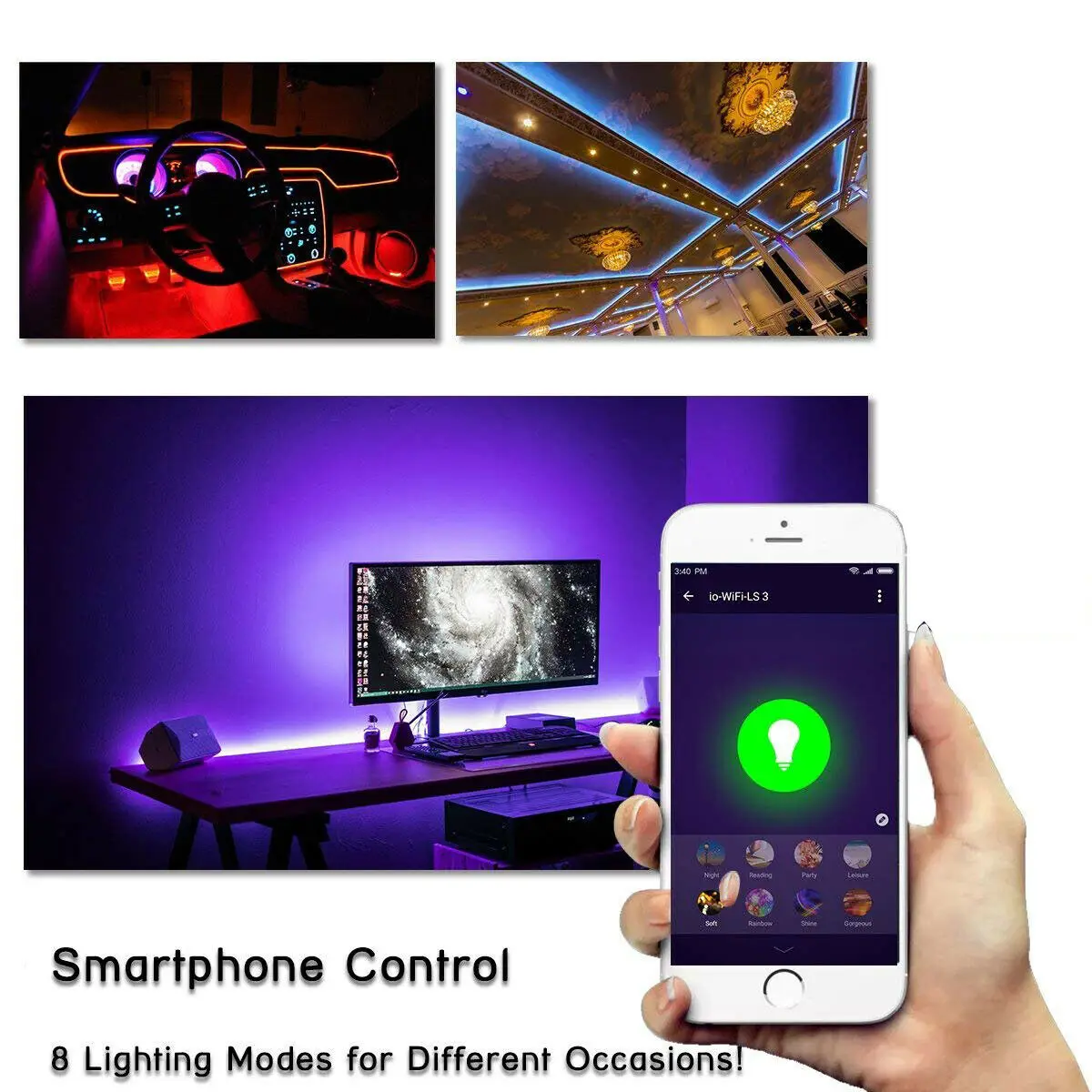 220 В wifi Smart life TUYA APP управление Лер 1 м-30 м RGB светодиодный 5050SMD Светодиодная лента RF дистанционное управление Светодиодный диммер для Aleax Google