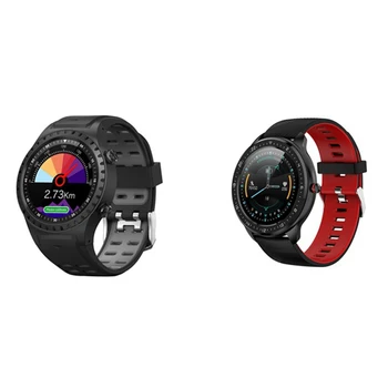 

NORTH EDGE 2 Pcs GPS Sports Watch with Heart Rate Blood Pressure Bluetooth Call Waterproof Wristband Gray & Black Red