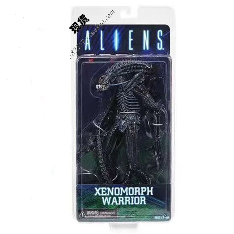 NECA специальная форма инопланетянин 2nd Wave 1979 прозрачный череп Солдат Синий специальная форма Мобильная фигурка Гараж Комплект
