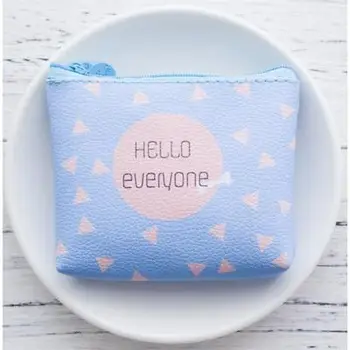 

Blue triangle buy two get one free wallet cartoon Japanese and Korean students ladies small wallet key coin storage