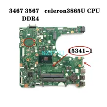 NEUE Für Dell inspiron 3467 3567 laptop motherboard 15341-1 91N85 celeron 3865 CPU mainboard 100% getestet
