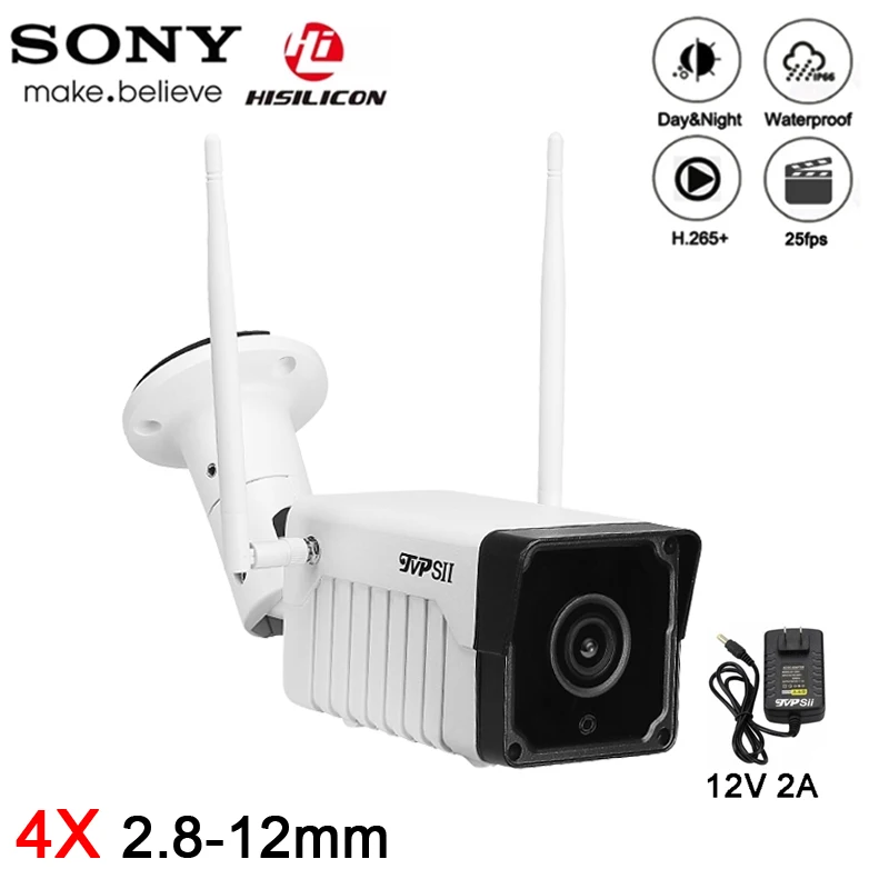  Hi3516C 42pcs Infrared LED H.265 ICsee 25fps 5MP/4MP/3MP/2MP 2.8mm-12mm128G ONVIF Audio Onvif Water - 4000289517652