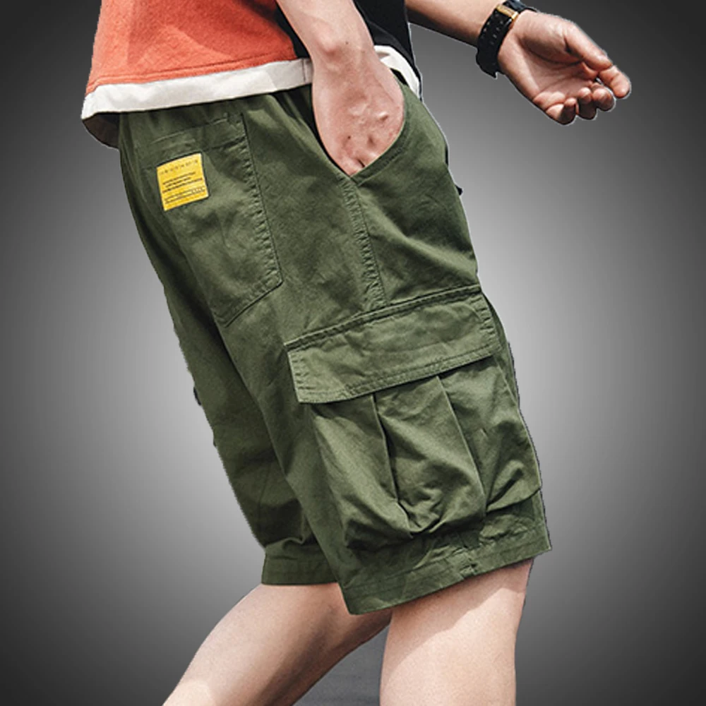 Men Summer Shorts Big Pockets Cargo Shorts High Street Fashion Army