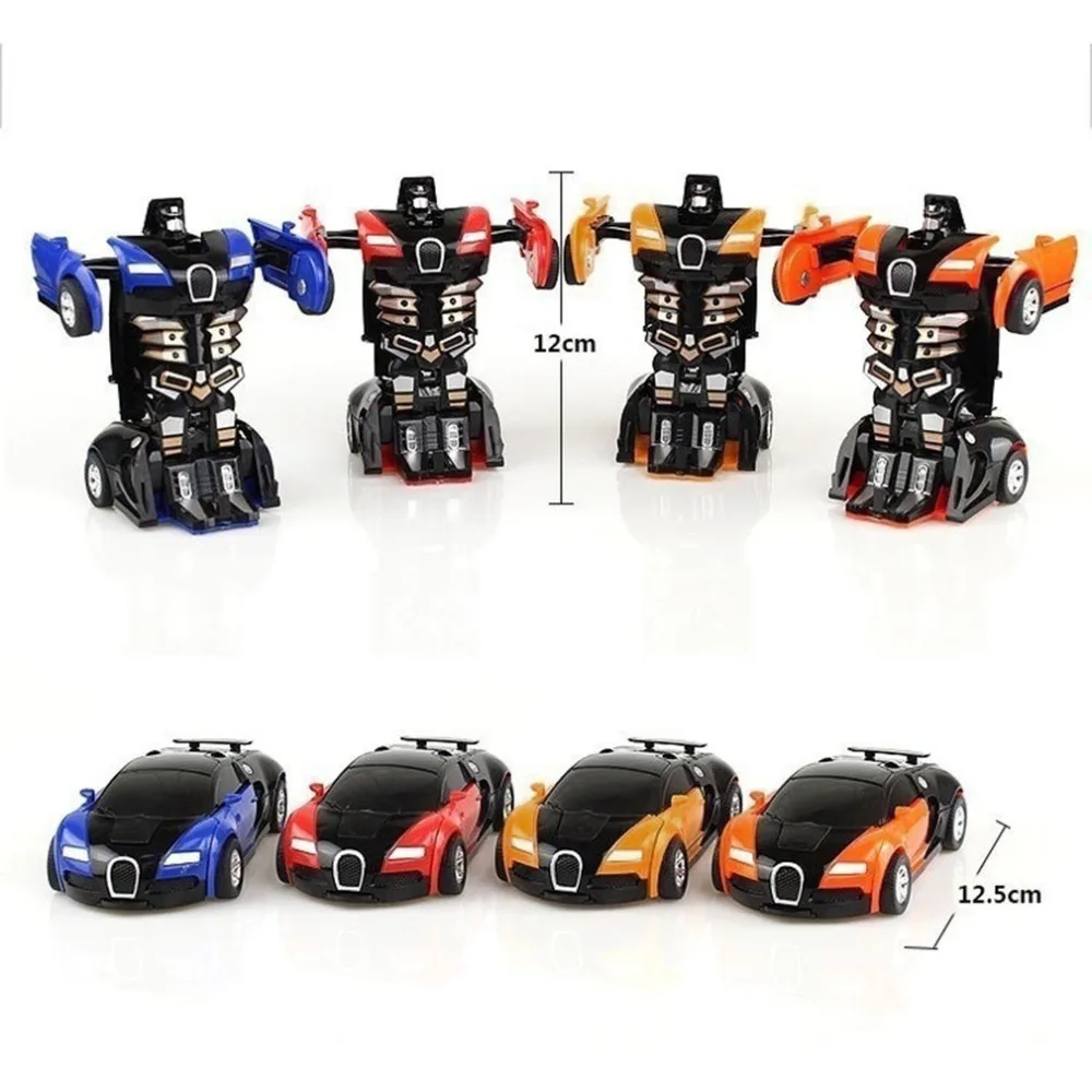 Transformation Robot Toy Car Anime Action Figure Toys ABS Plastic Collision Transforming Model Gift for Children